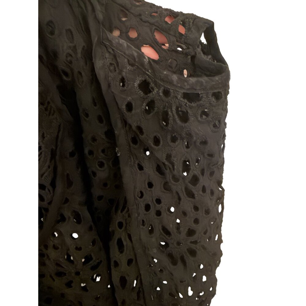 Anthropologie Black Lace Tunic Top with Cropped Cami XL - Picture 6 of 6